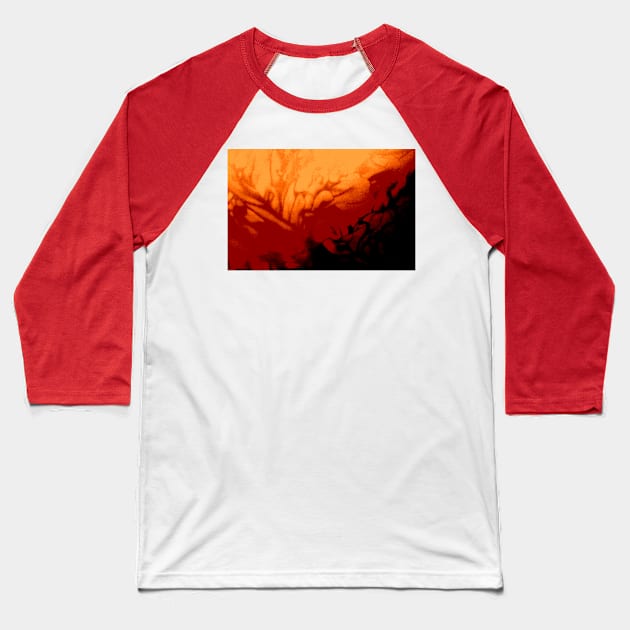 FIRE ORANGE FROST Baseball T-Shirt by neilstuartcoffey